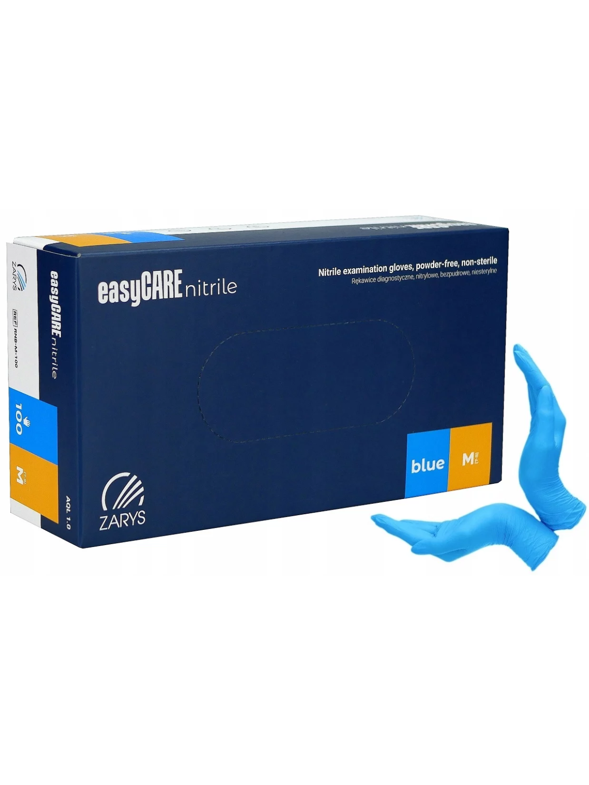 Powder-Free Nitrile Gloves easyCARE ZARYS M (100 pcs)
