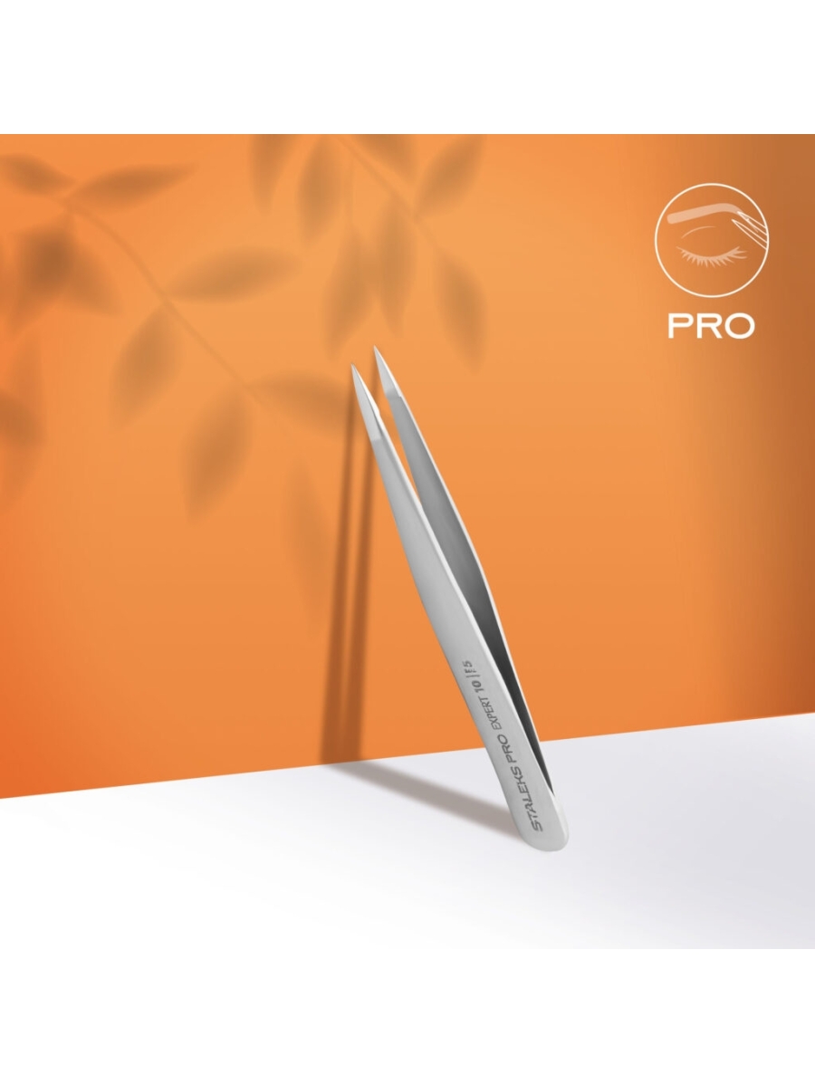 Пінцет для брів Staleks Pro EXPERT 10 TYPE 5 (Точковий) | Janelle