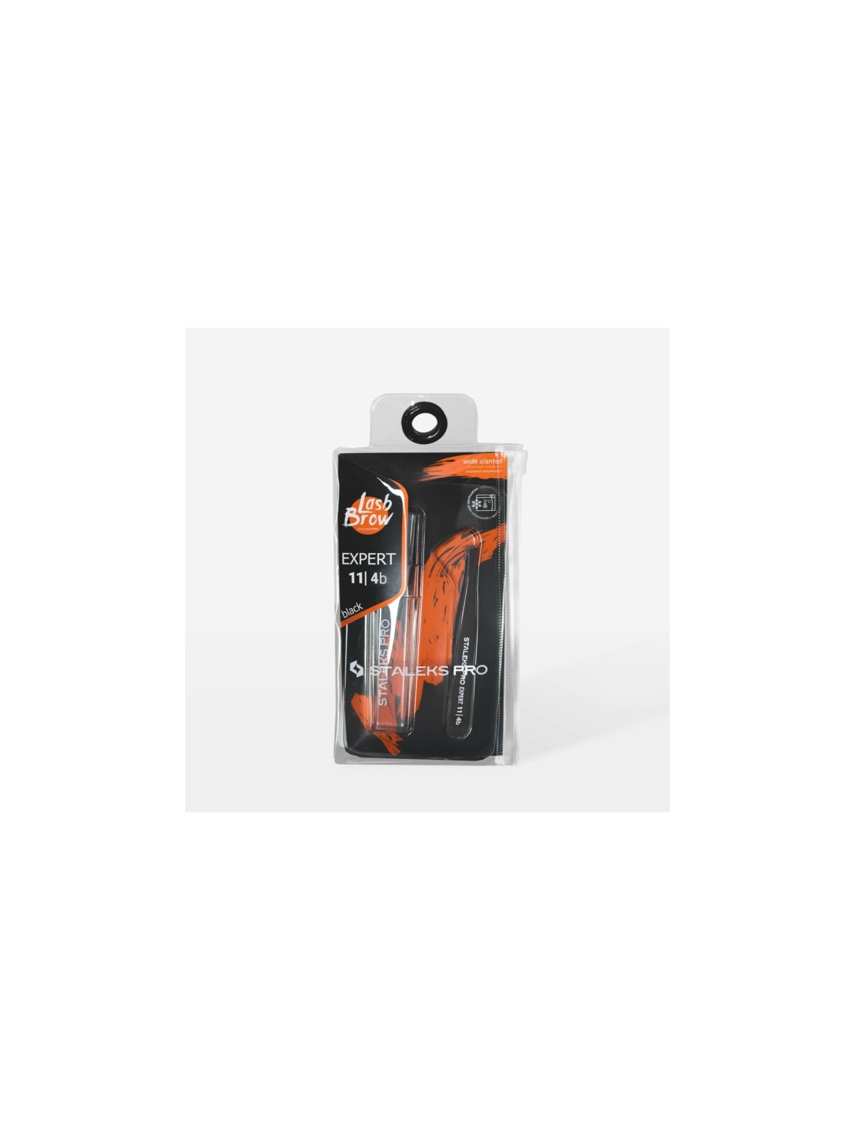 Czarna pęseta do brwi Staleks Pro EXPERT 11 TYP 4b | Janelle
