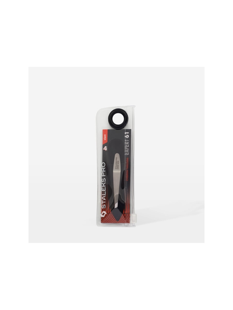 Pęseta do brwi Staleks Pro Expert 61 Typ 4 (wąska skośna) — kup w Janelle Shop