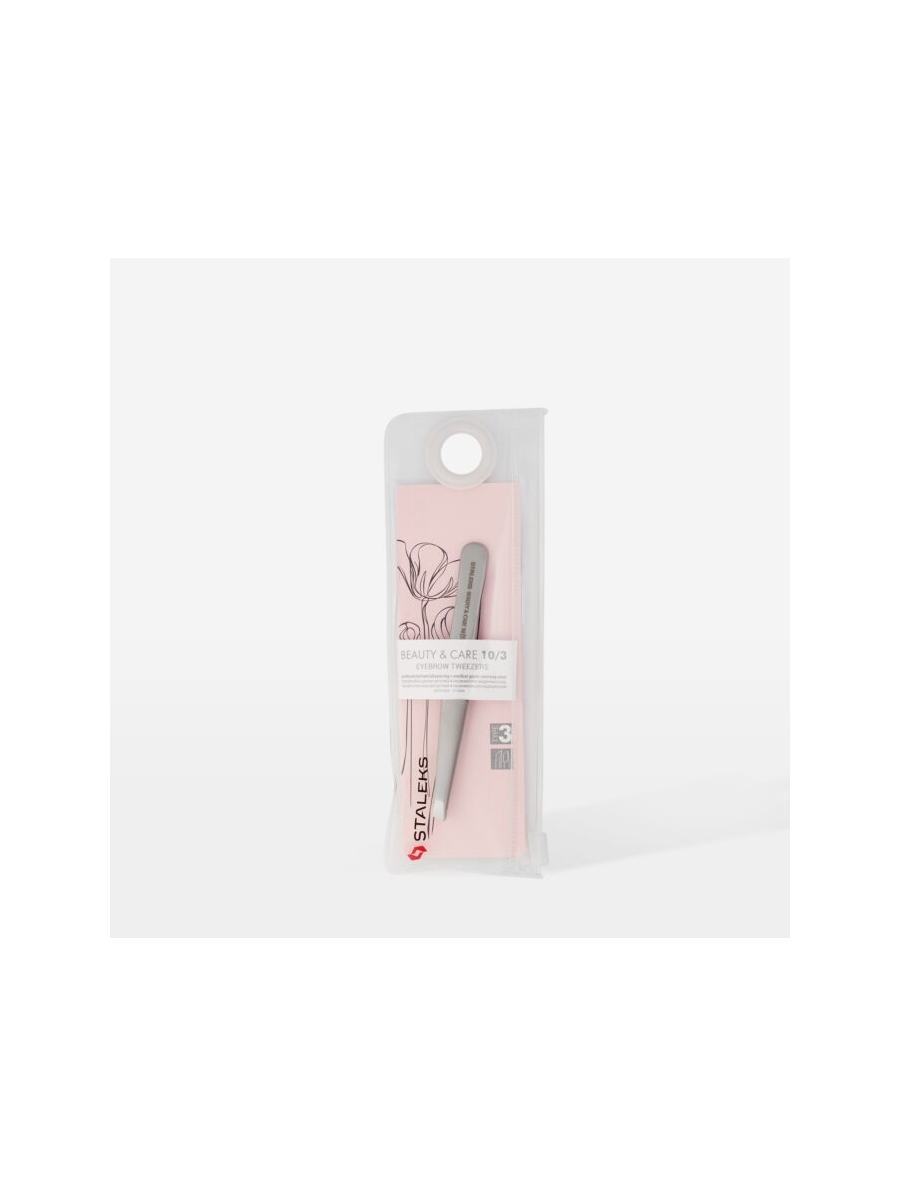 Pęseta do brwi Staleks Beauty & Care 10 Typ 3 (szeroka skośna) — Janelle Shop