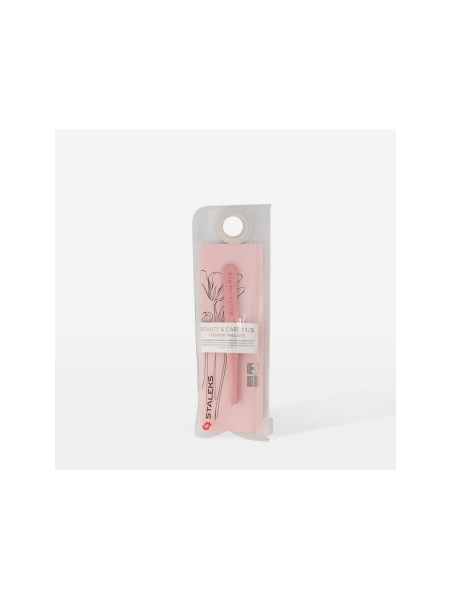 Пінцет для брів Staleks Beauty & Care 11 Type 3 (широкий скошений) — Janelle Shop